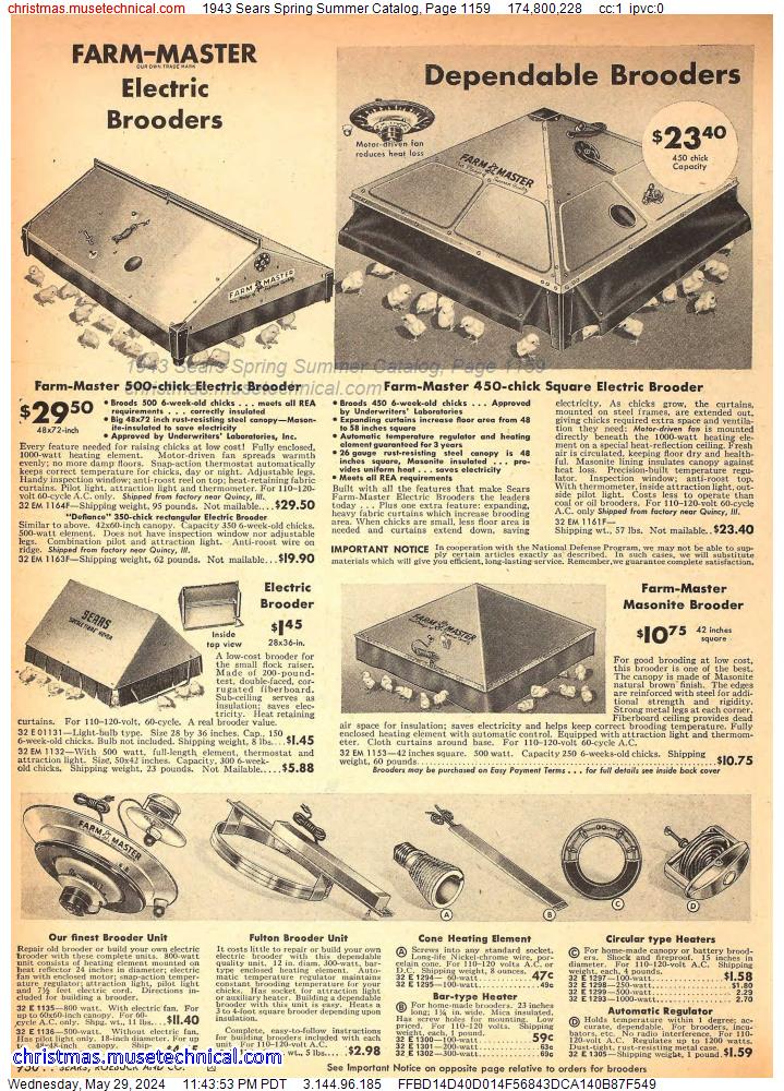 1943 Sears Spring Summer Catalog, Page 1159