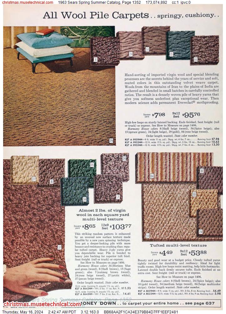 1963 Sears Spring Summer Catalog, Page 1352