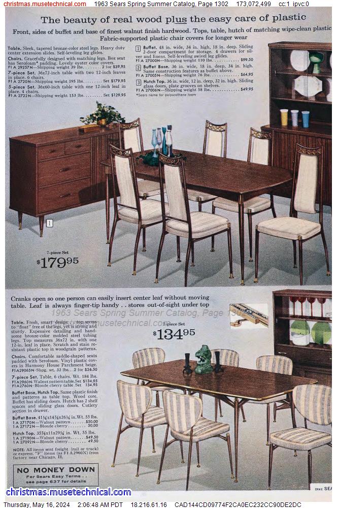 1963 Sears Spring Summer Catalog, Page 1302