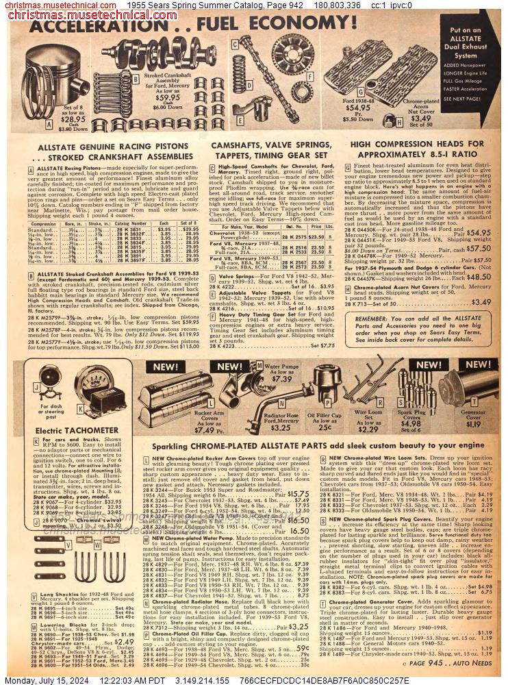 1955 Sears Spring Summer Catalog, Page 942