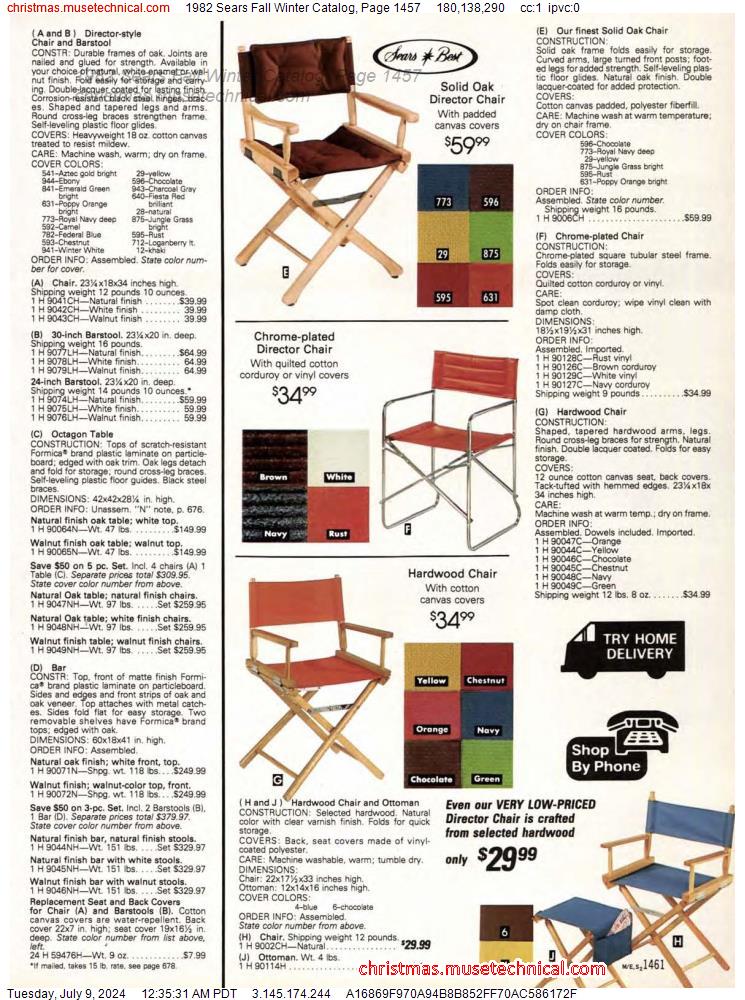 1982 Sears Fall Winter Catalog, Page 1457