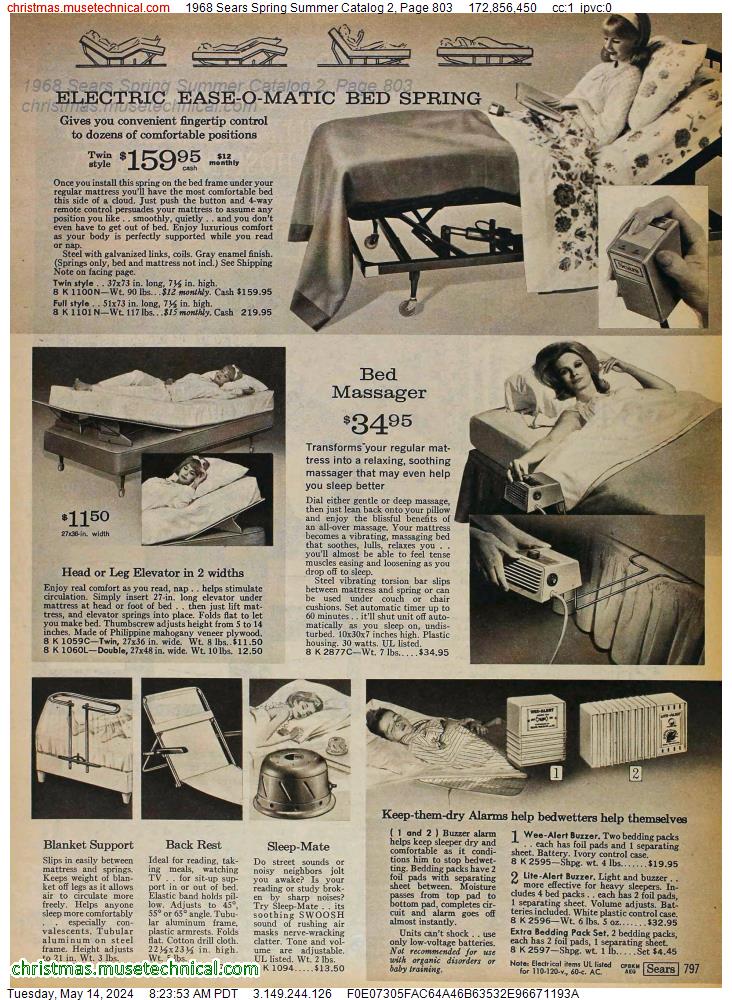 1968 Sears Spring Summer Catalog 2, Page 803