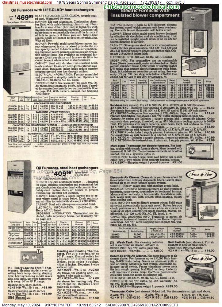 1978 Sears Spring Summer Catalog, Page 854