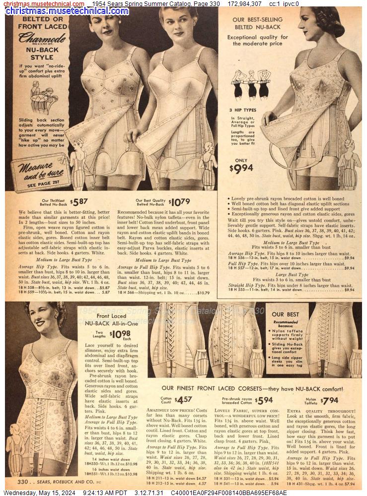 1954 Sears Spring Summer Catalog, Page 330