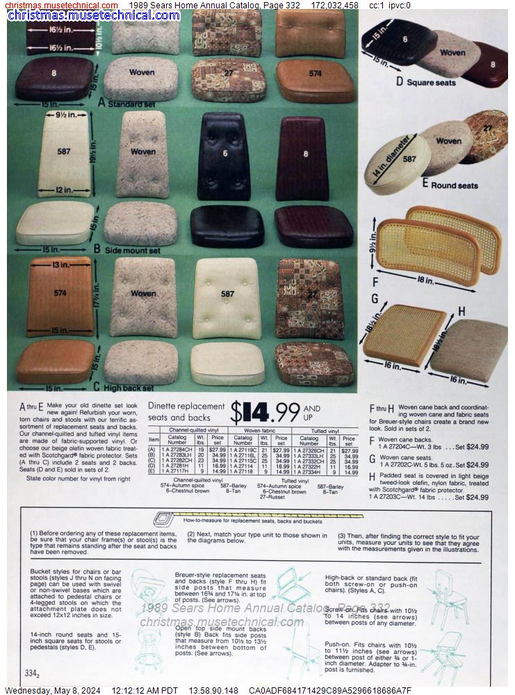 1989 Sears Home Annual Catalog, Page 332