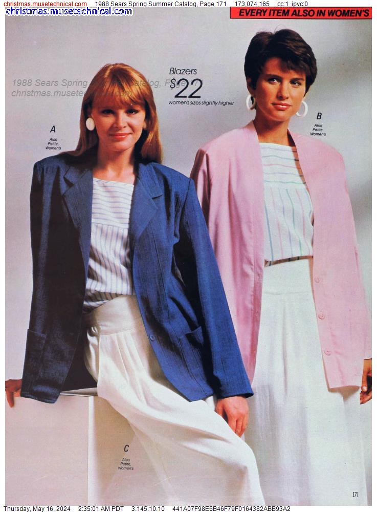 1988 Sears Spring Summer Catalog, Page 171