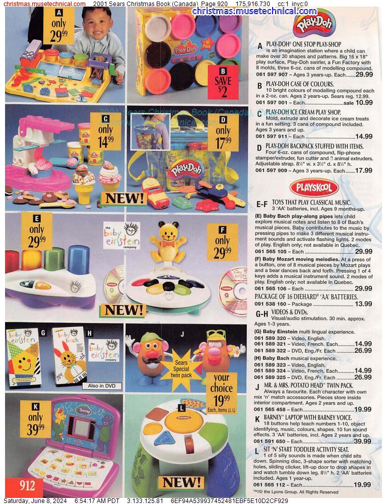 2001 Sears Christmas Book (Canada), Page 920