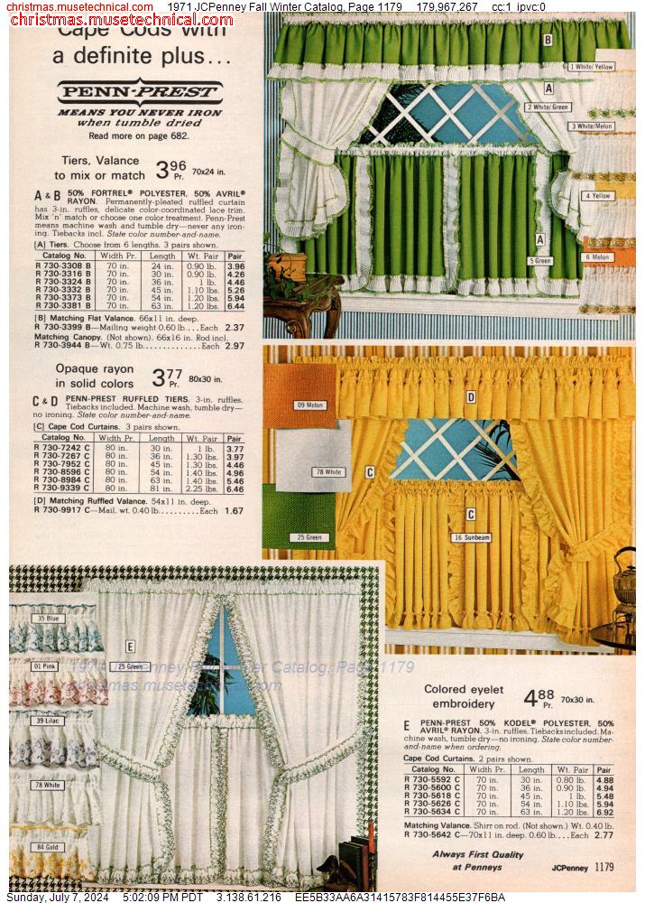 1971 JCPenney Fall Winter Catalog, Page 1179