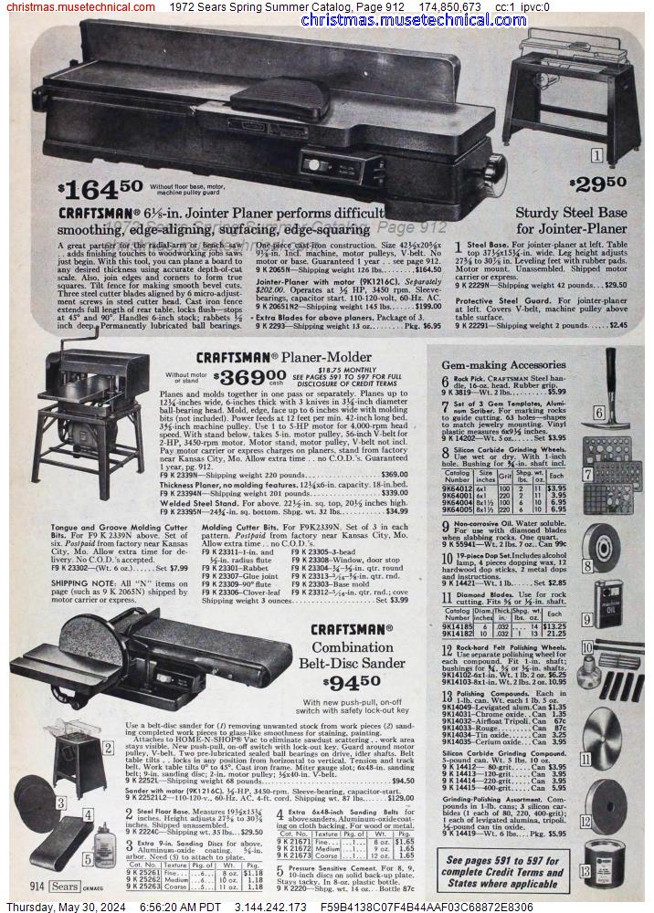 1972 Sears Spring Summer Catalog, Page 912