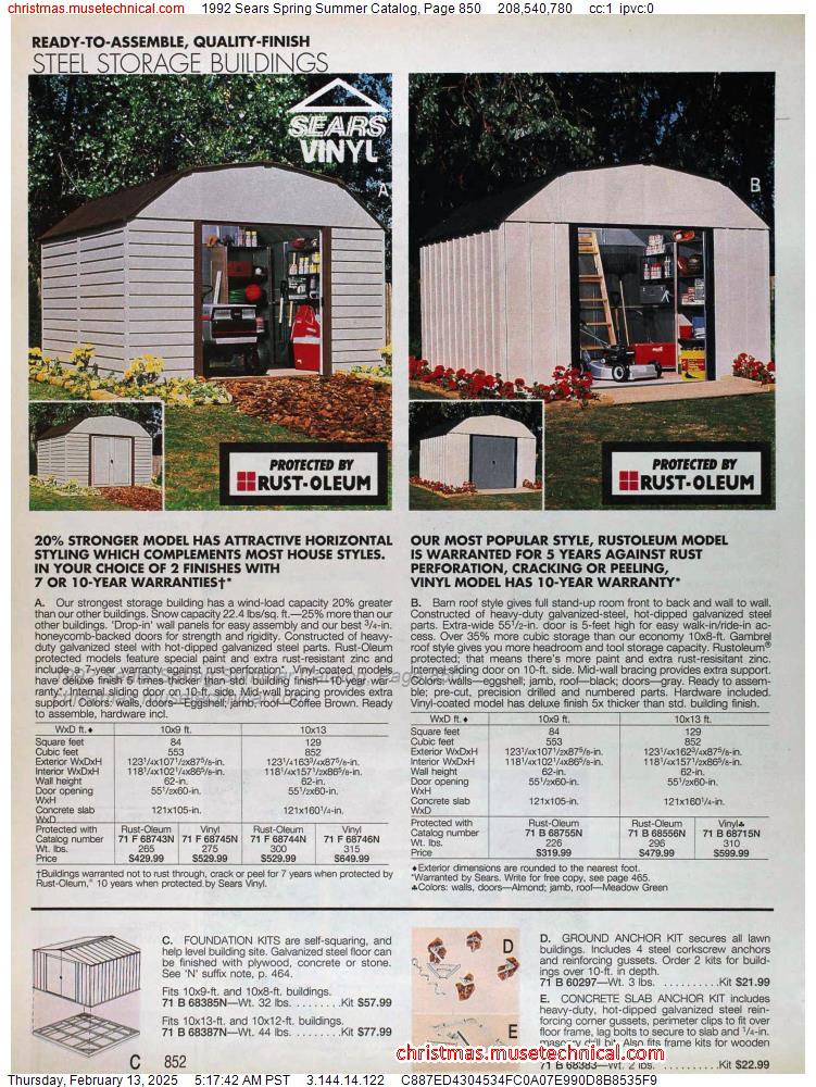 1992 Sears Spring Summer Catalog, Page 850