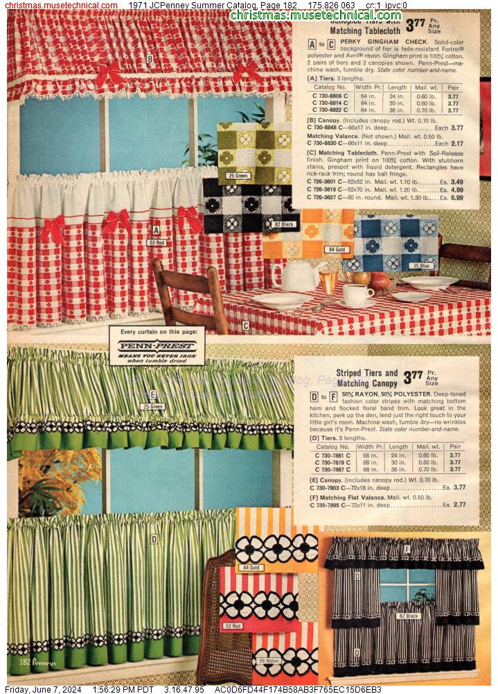 1971 JCPenney Summer Catalog, Page 182