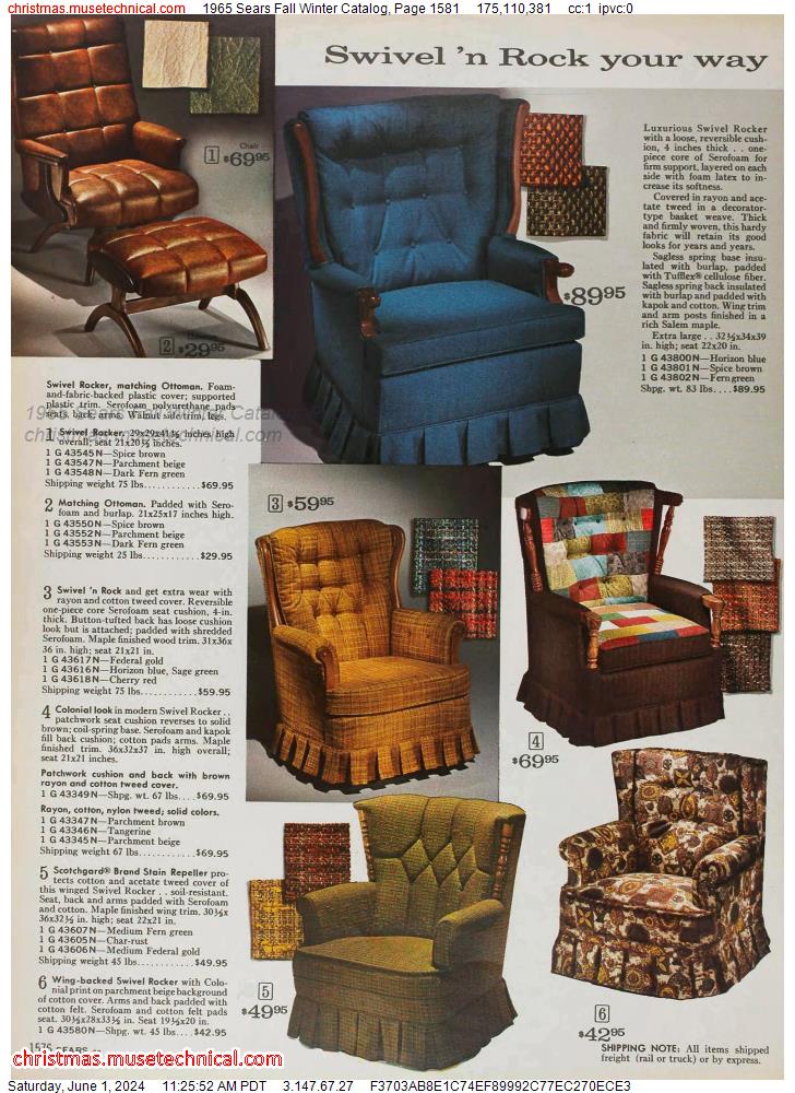 1965 Sears Fall Winter Catalog, Page 1581
