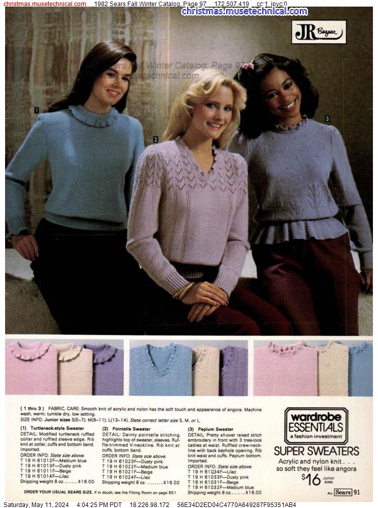 1982 Sears Fall Winter Catalog, Page 97