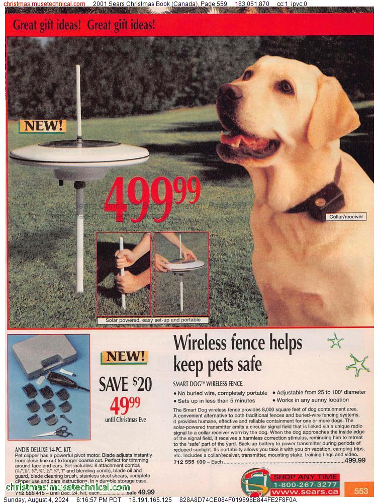 2001 Sears Christmas Book (Canada), Page 559