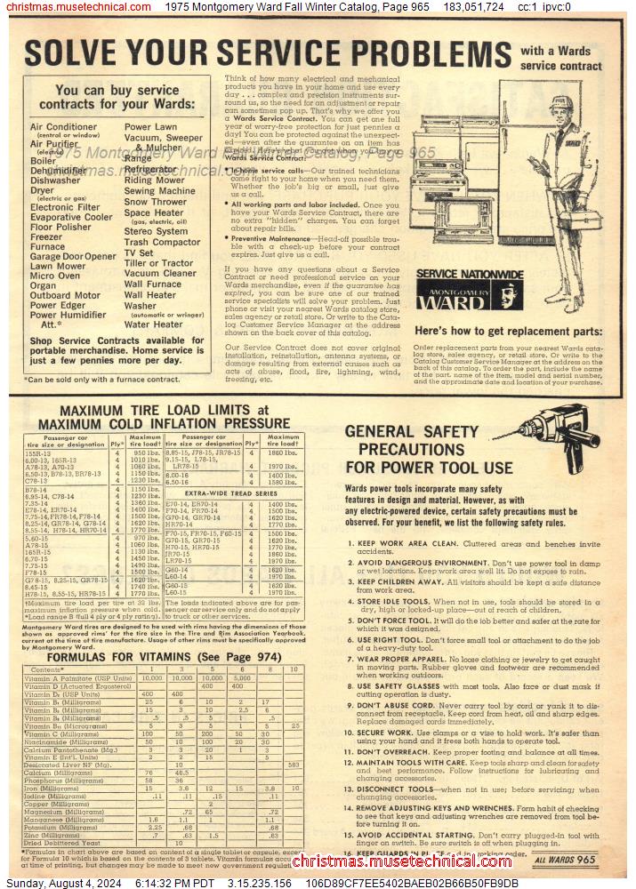 1975 Montgomery Ward Fall Winter Catalog, Page 965