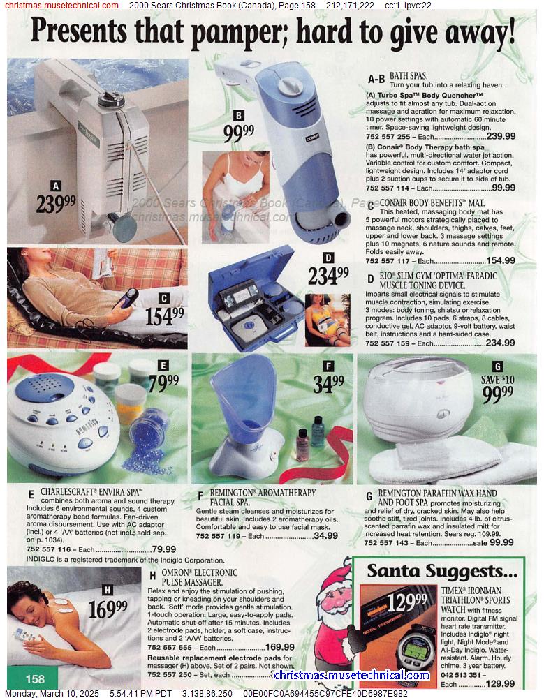 2000 Sears Christmas Book (Canada), Page 158