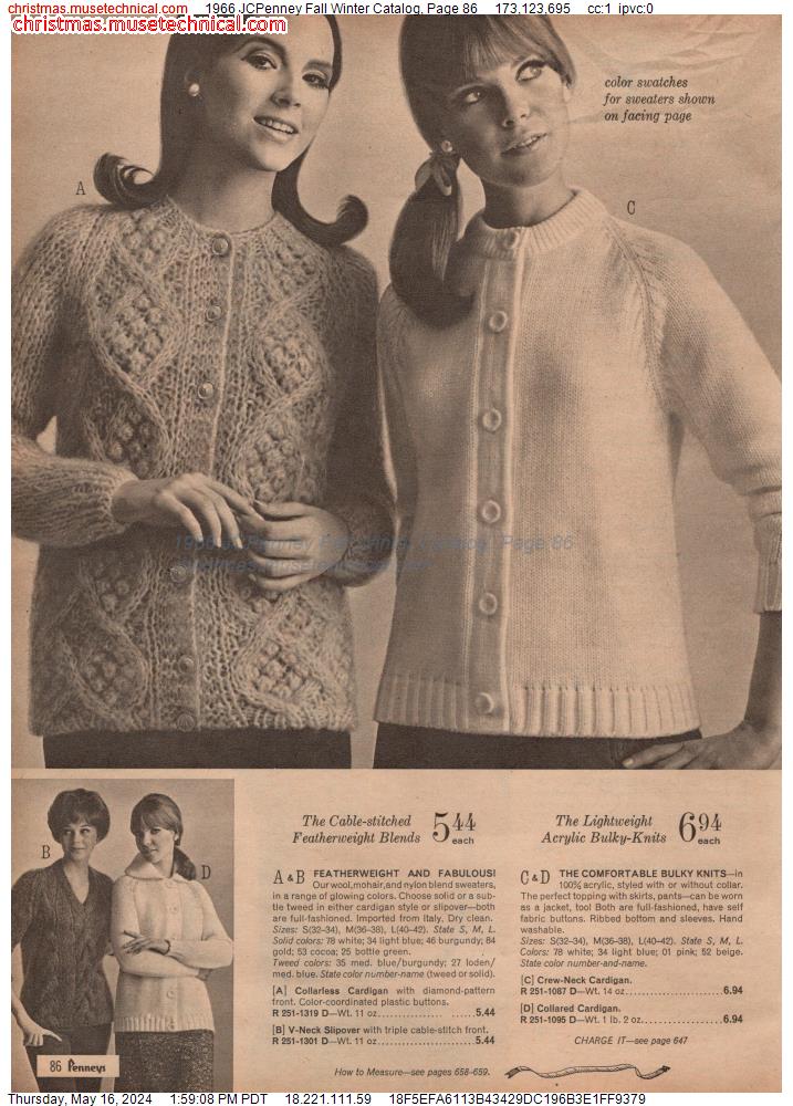 1966 JCPenney Fall Winter Catalog, Page 86