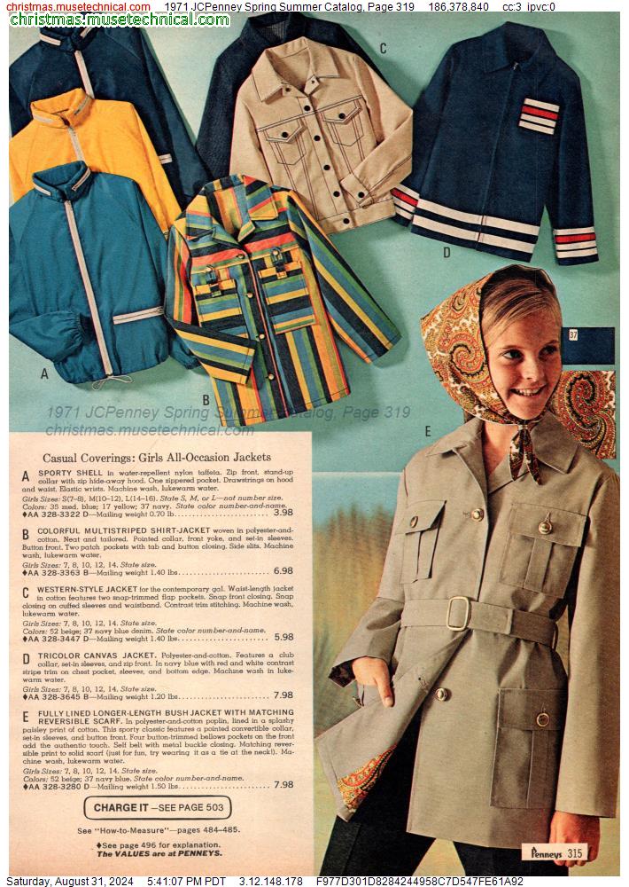 1971 JCPenney Spring Summer Catalog, Page 319