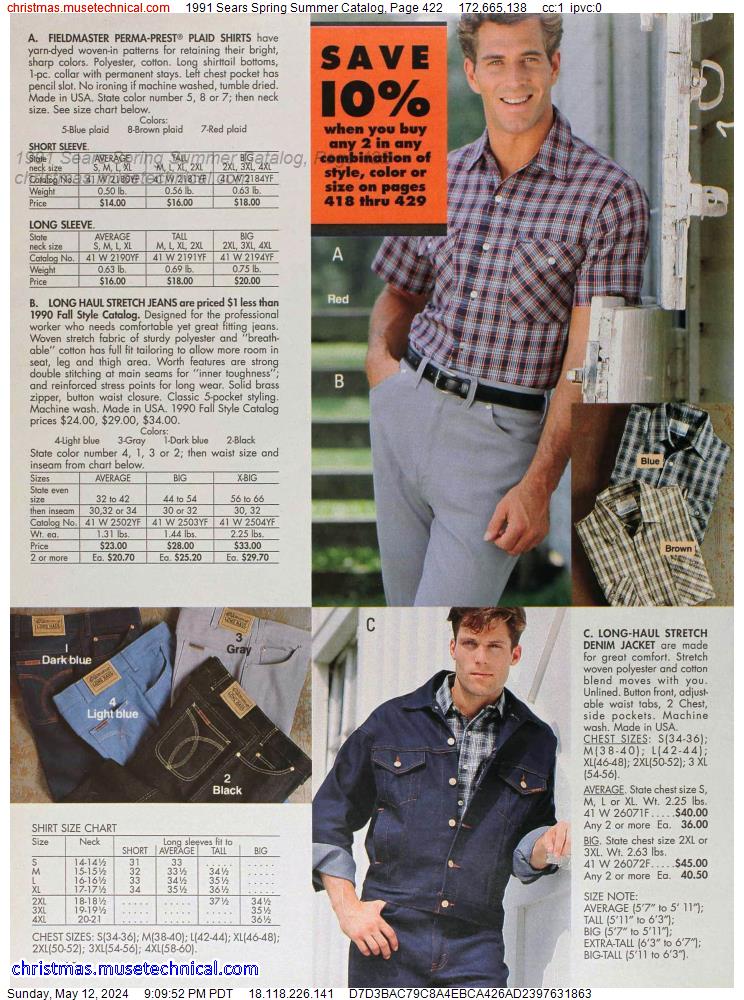 1991 Sears Spring Summer Catalog, Page 422