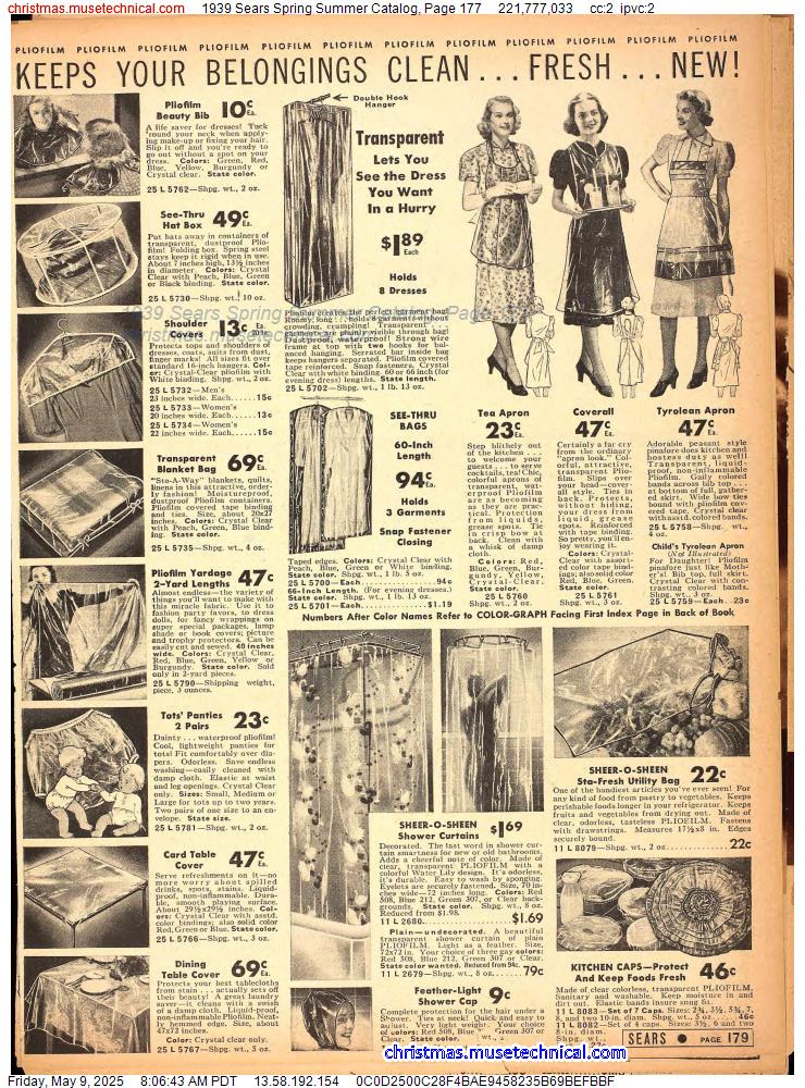 1939 Sears Spring Summer Catalog, Page 177