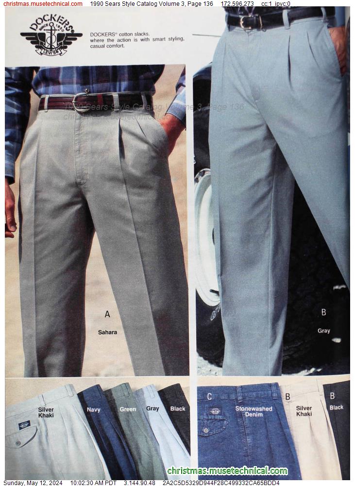 1990 Sears Style Catalog Volume 3, Page 136