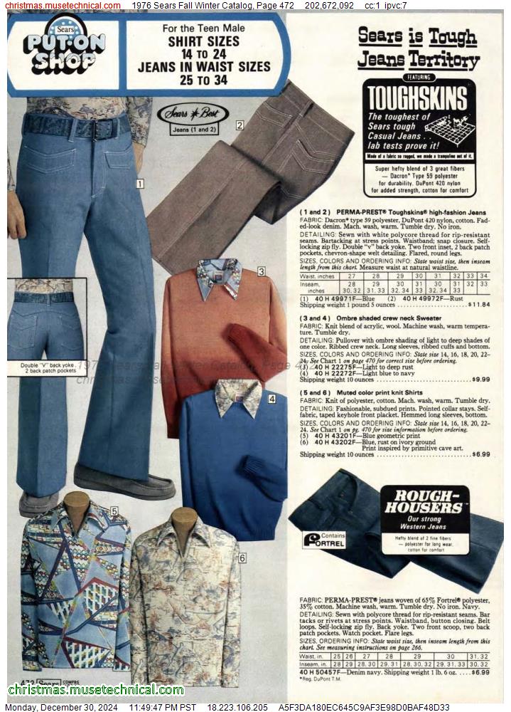 1976 Sears Fall Winter Catalog, Page 472