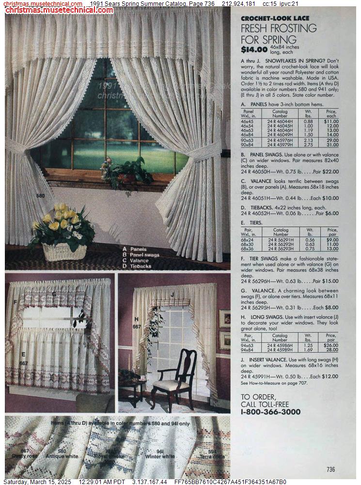 1991 Sears Spring Summer Catalog, Page 736