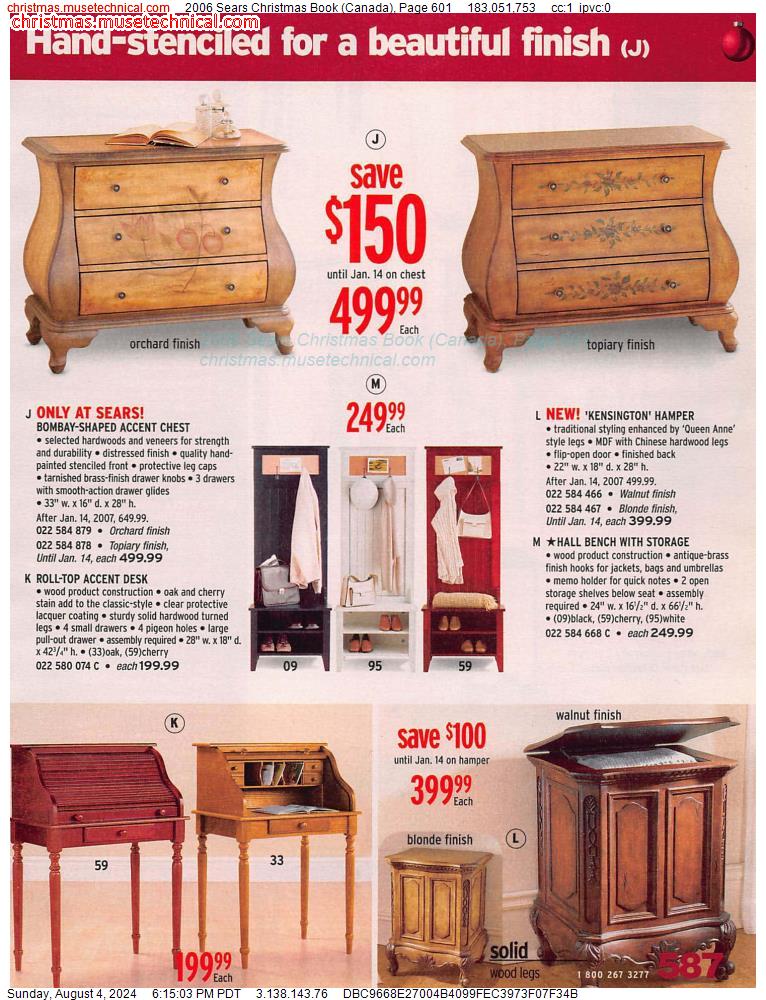 2006 Sears Christmas Book (Canada), Page 601