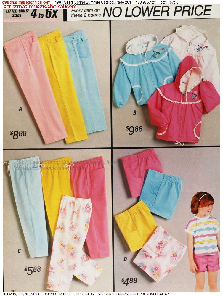 1987 Sears Spring Summer Catalog, Page 261