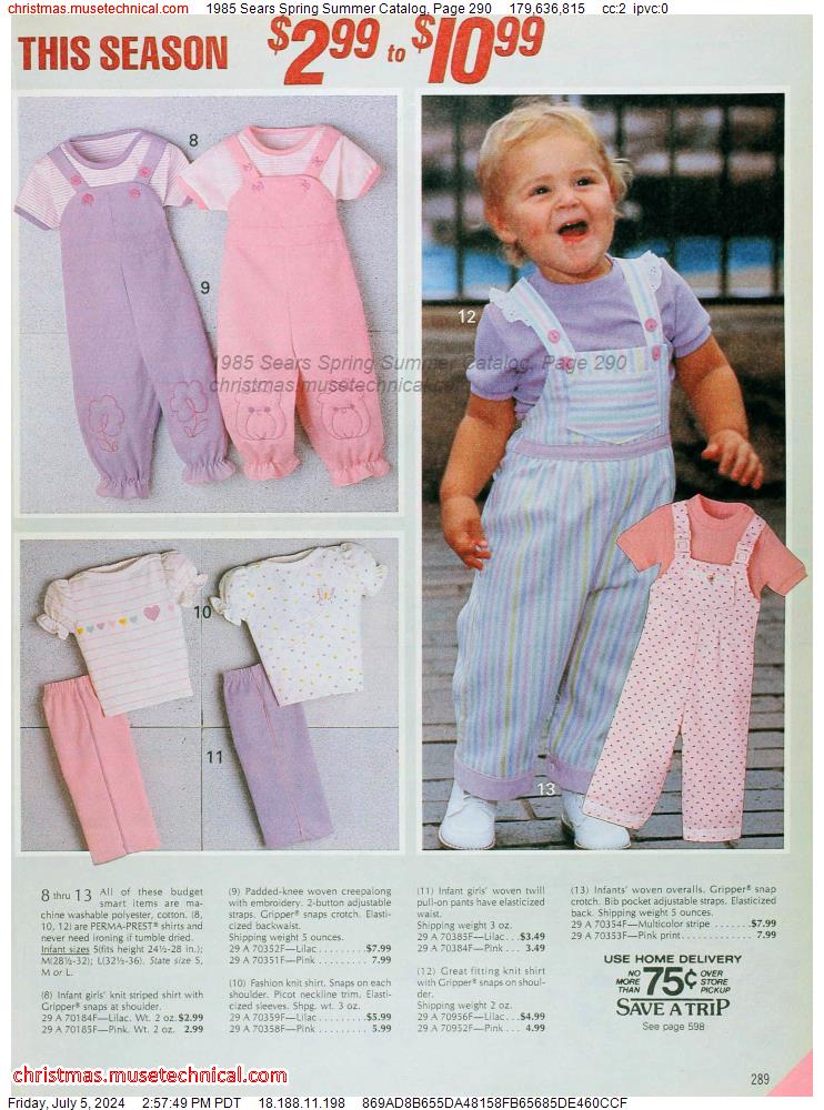1985 Sears Spring Summer Catalog, Page 290
