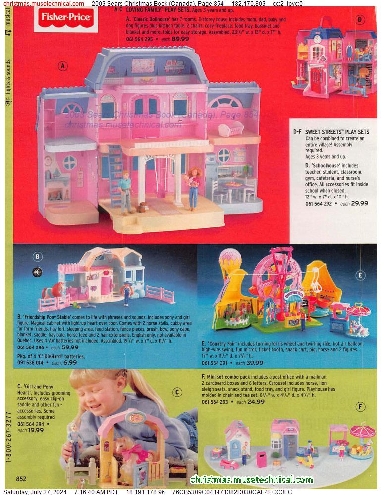 2003 Sears Christmas Book (Canada), Page 854