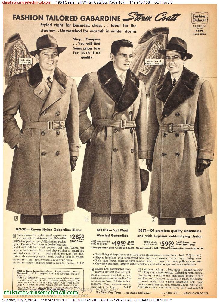 1951 Sears Fall Winter Catalog, Page 467