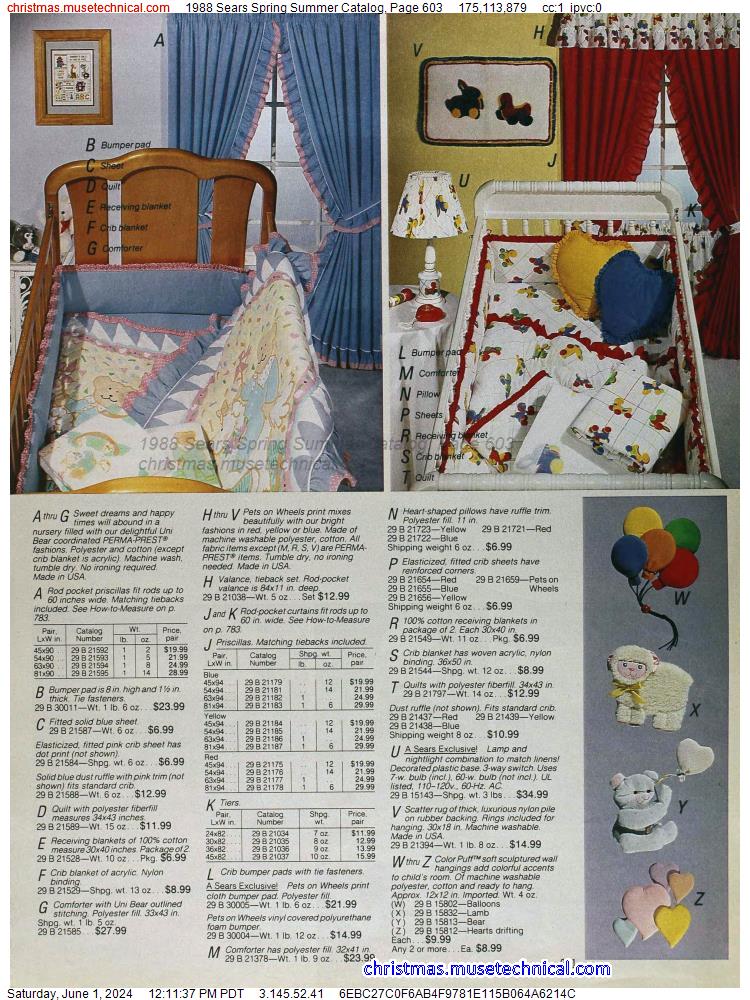 1988 Sears Spring Summer Catalog, Page 603