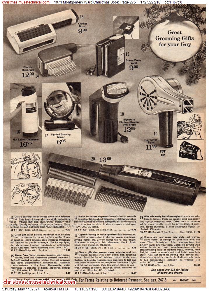 1971 Montgomery Ward Christmas Book, Page 275