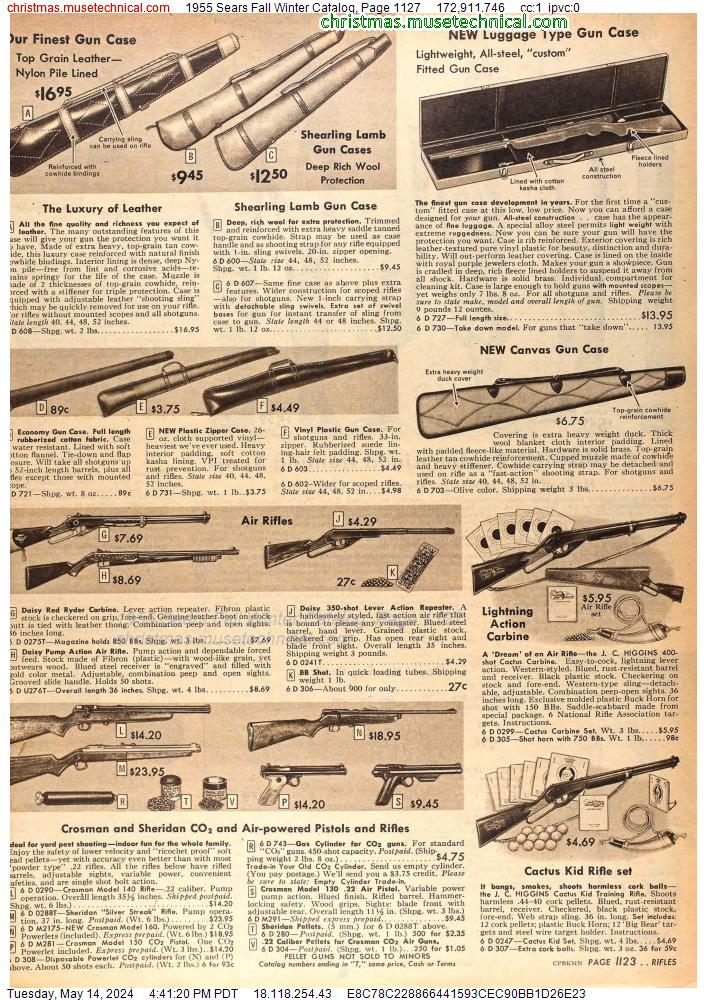 1955 Sears Fall Winter Catalog, Page 1127