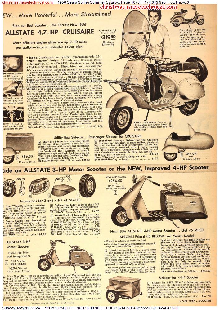 1956 Sears Spring Summer Catalog, Page 1078