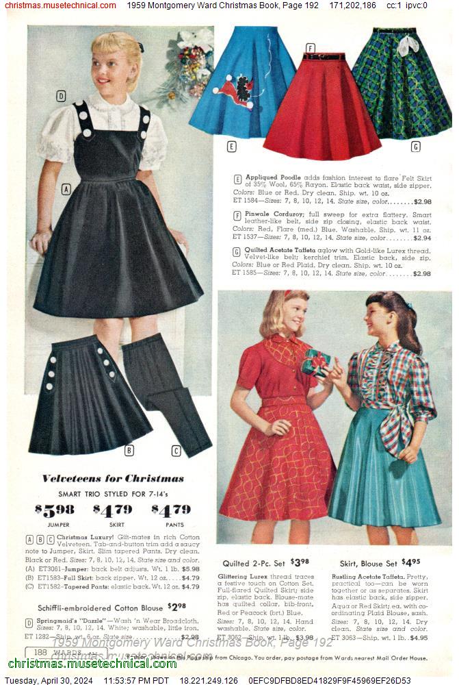 1959 Montgomery Ward Christmas Book, Page 192