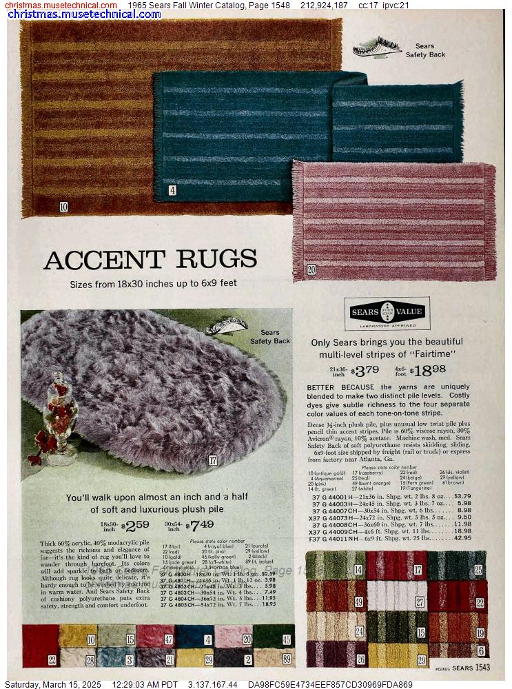 1965 Sears Fall Winter Catalog, Page 1548