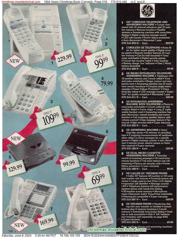 1994 Sears Christmas Book (Canada), Page 316