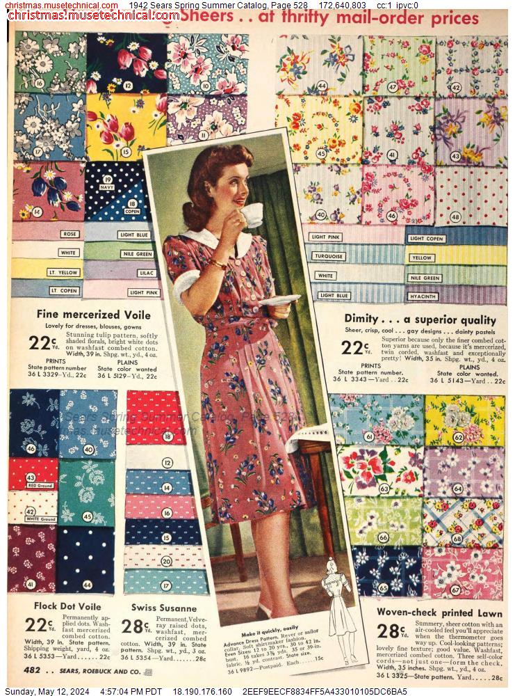 1942 Sears Spring Summer Catalog, Page 528