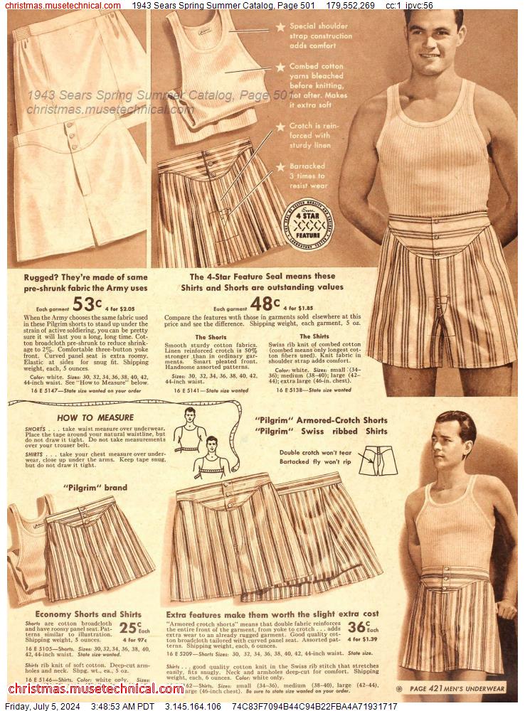 1943 Sears Spring Summer Catalog, Page 501