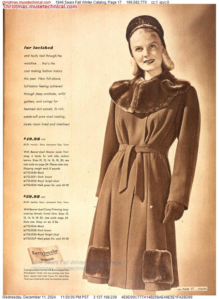 1946 Sears Fall Winter Catalog, Page 17