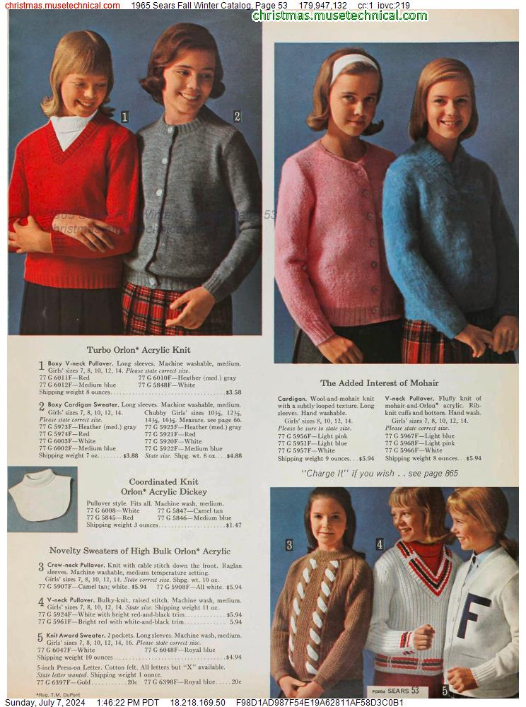 1965 Sears Fall Winter Catalog, Page 53