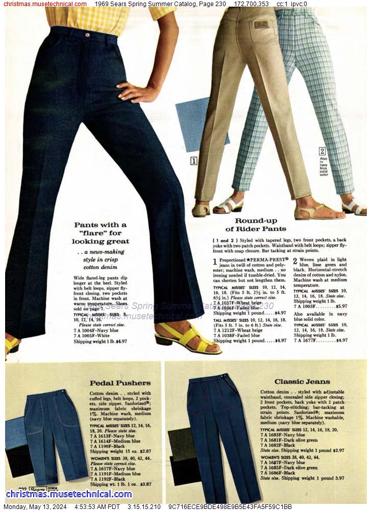 1969 Sears Spring Summer Catalog, Page 230