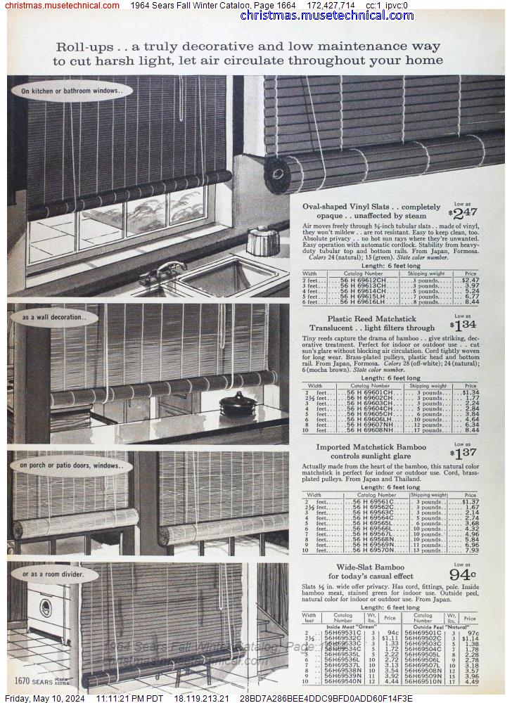 1964 Sears Fall Winter Catalog, Page 1664