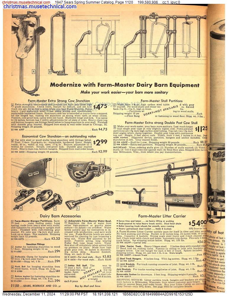 1947 Sears Spring Summer Catalog, Page 1120