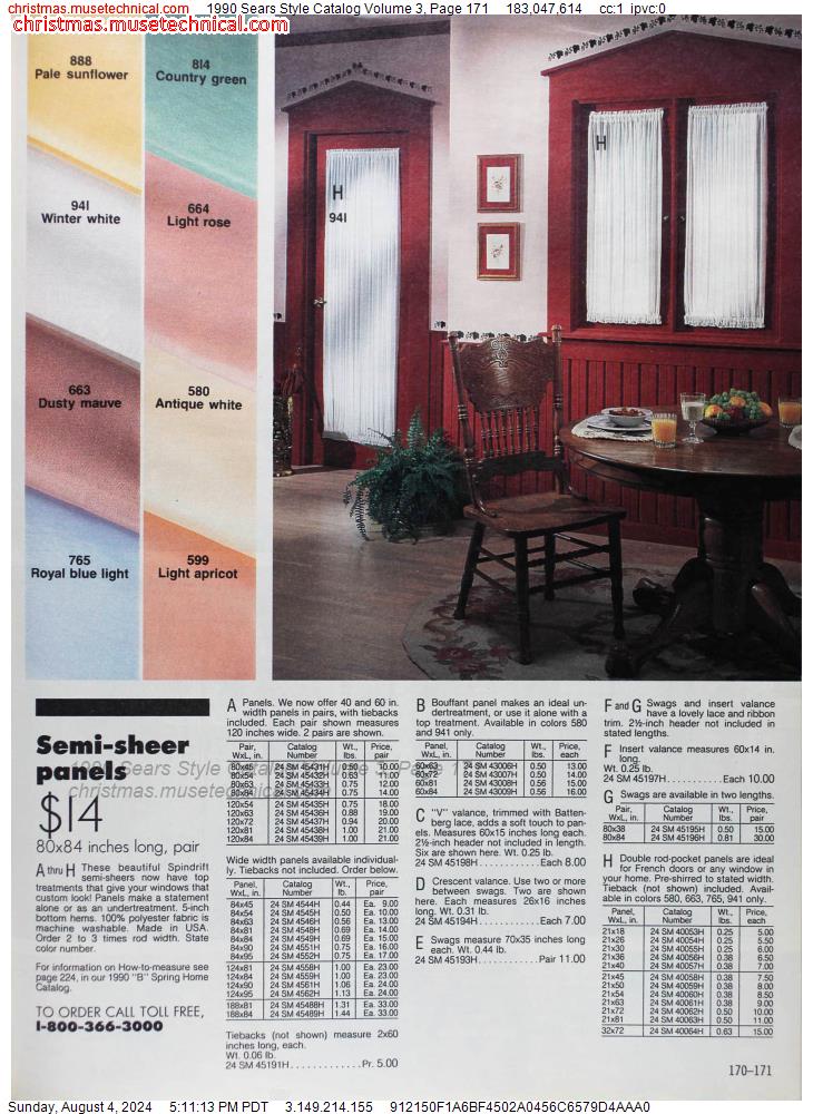 1990 Sears Style Catalog Volume 3, Page 171