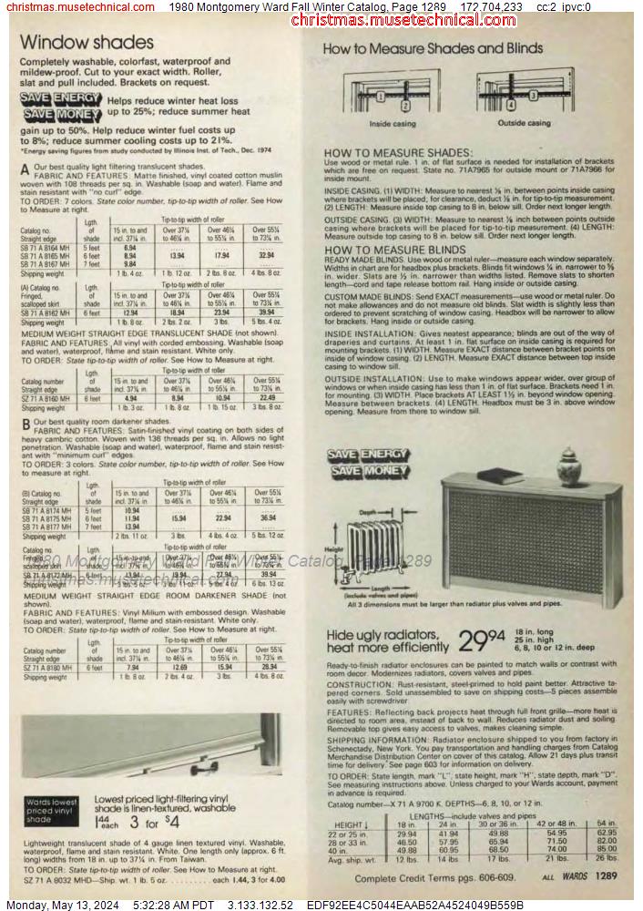 1980 Montgomery Ward Fall Winter Catalog, Page 1289