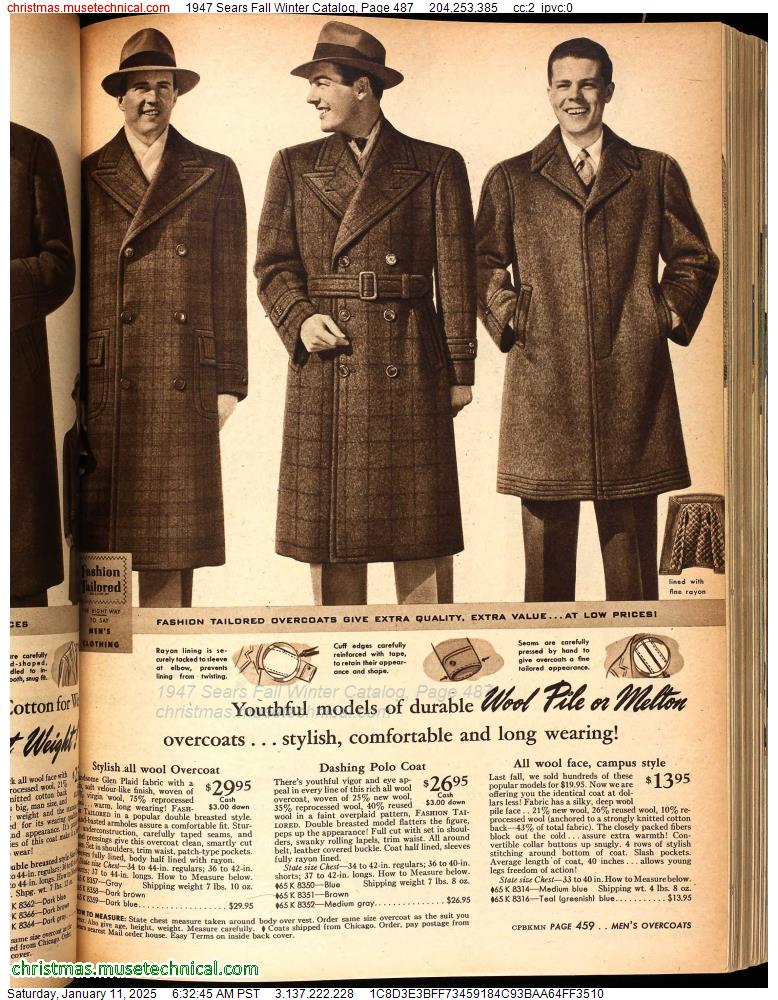 1947 Sears Fall Winter Catalog, Page 487