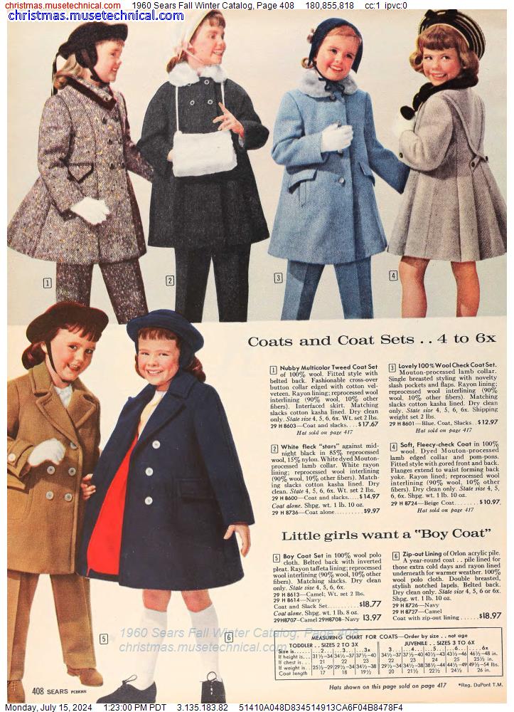 1960 Sears Fall Winter Catalog, Page 408